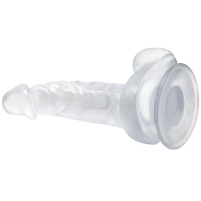 Alternative view of BAILE DILDO REALISTICO CON VENTOSA Y TESTICULOS 16.7 CM TRANSPARENTE