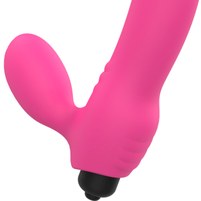 Alternative view of OHMAMA BIX DOUBLE STIMULATION VIBRATOR XMAS EDITION PINK