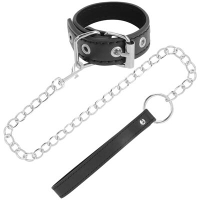 Alternative view of DARKNESS PENIS RING WITH STRAP