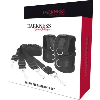 Darkness interlace over and under bed restraint set darkness bondage caliente. Pt