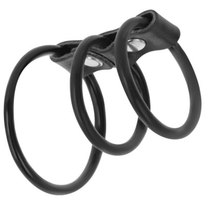 Alternative view of DARKNESS FLEXIBLE COCK RINGS SET OF 3