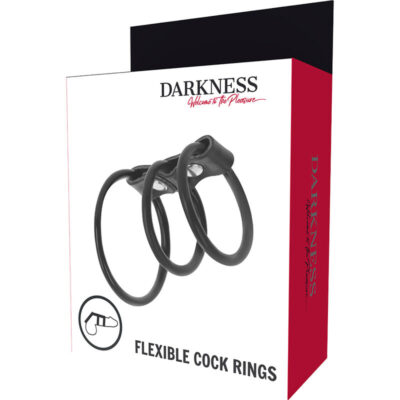 Darkness flexible cock rings set of 3 darkness bondage caliente. Pt
