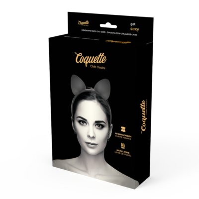 Faixa de cabeça coquette chic desire com orelhas de gato coquette accessories caliente. Pt