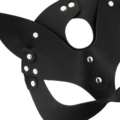 Máscara de couro coquette chic desire vegan com orelhas de gato coquette accessories caliente. Pt
