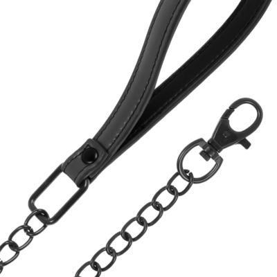 Fetish submissive collar con cadena con forro de nopreno - image 6