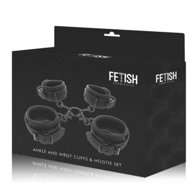 Fetiche submissivo hogtie e conjunto de punho fetish submissive bondage caliente. Pt