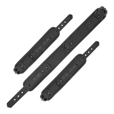 Fetish submissive collar y esposas cuero vegano con forro de nopreno - image 5