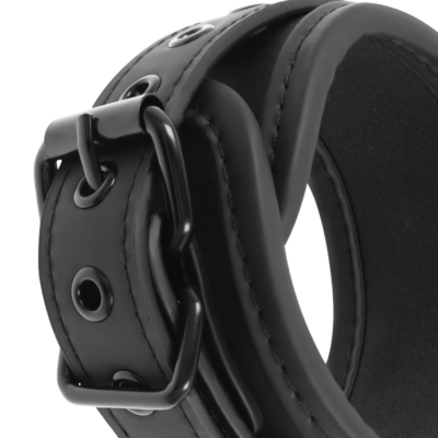 Fetish submissive collar y esposas cuero vegano con forro de nopreno - image 6