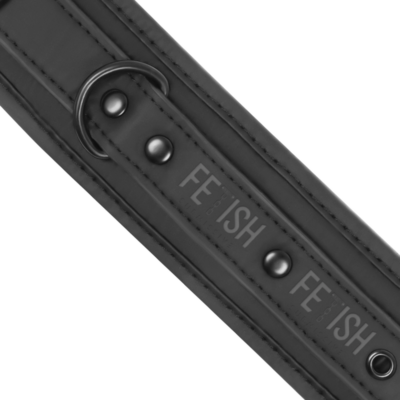 Fetish submissive collar y esposas cuero vegano con forro de nopreno - image 7