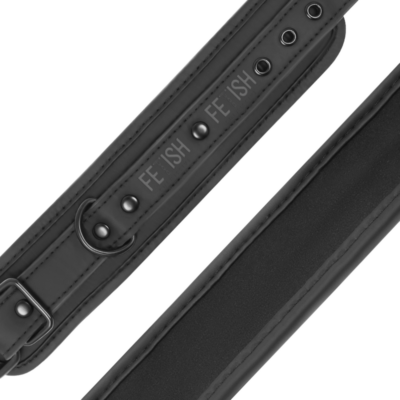 Fetish submissive collar y esposas cuero vegano con forro de nopreno - image 8