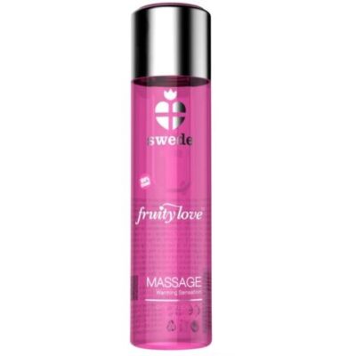 SWEDE FRUITY LOVE ÓLEO DE MASSAGEM EFEITO DE AQUECIMENTO TORANJA ROSA COM MANGA 60 ML.