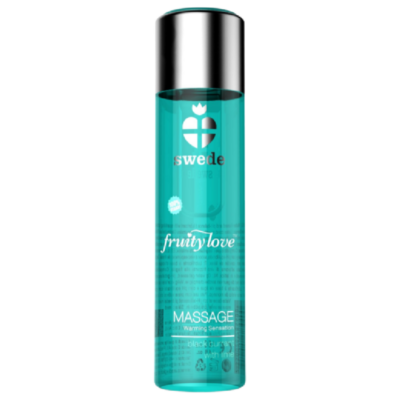 ÓLEO DE MASSAGEM DE EFEITO AQUECENTE FRUTO SUECO DE GROSELHA PRETA E LIMÃO 120 ML.