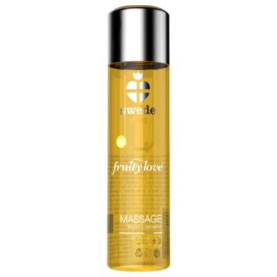 ÓLEO DE MASSAGEM COM EFEITO AQUECIMENTO FRUTO SUECO FRUTO TROPICAL COM MEL 120 ML.