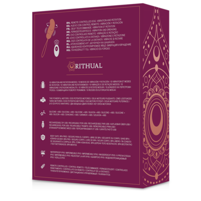 Esha ritual com controle remoto egg estimulador de rotação + vibração rithual caliente. Pt
