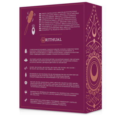 Rithual sita pérolas de rotação de ovo com controle remoto + vibração rithual caliente. Pt