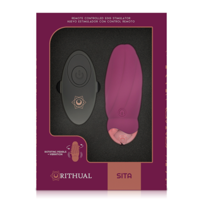 Rithual sita pérolas de rotação de ovo com controle remoto + vibração rithual caliente. Pt