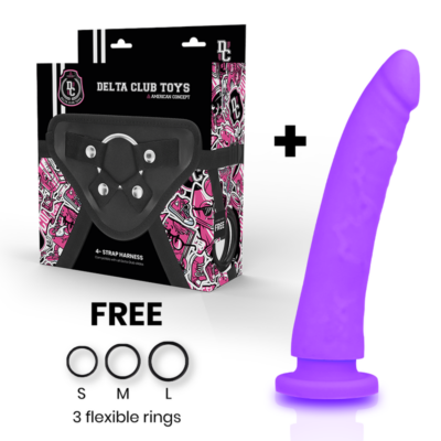 Alternative view of DELTA CLUB BRINQUEDOS ARNES + DONG PURPLE SILICONE 20 X 4 CM
