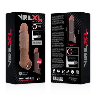 VIRILXL PENIS EXTENDER EXTRA COMFORT SLEEVE V9 BROWN VIRILXL Caliente.pt
