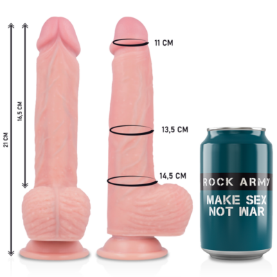 Rockarmy™ - arnês + silicone líquido premium spitfire realista 21cm rock army caliente. Pt