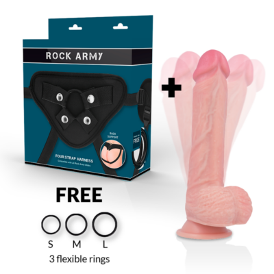 Alternative view of ROCKARMY™ - ARNÊS  + ROTADOR E VIBRADOR HAWK 22 CM