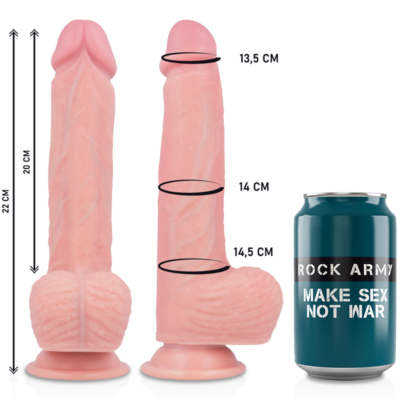Rockarmy™ - arnês + rotação e vibração hawk realista 22 cm rock army caliente. Pt