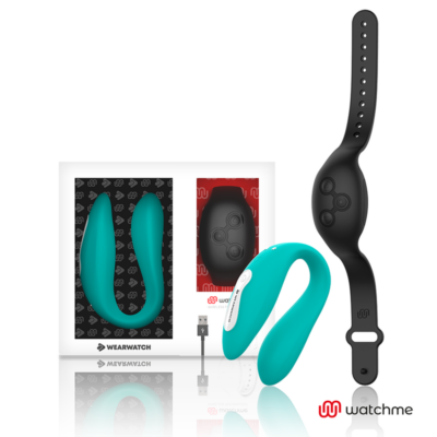 Alternative view of WEARWATCH DUAL PLEASURE WIRELESS TECHNOLOGY WATCHME AQUAMARINE / JET BLACK