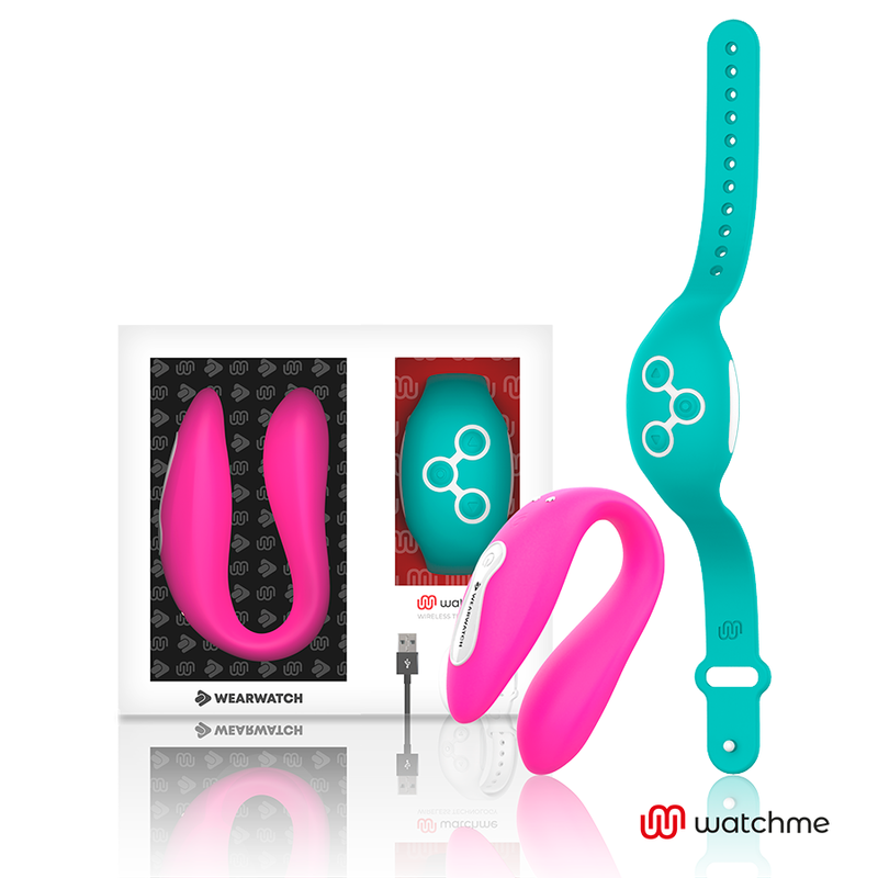 WEARWATCH DUAL PLEASURE WIRELESS TECHNOLOGY WATCHME FUCHSIA / AQUAMARINE 2 Wearwatch dual pleasure wireless technology watchme fuchsia / aquamarine - image 2