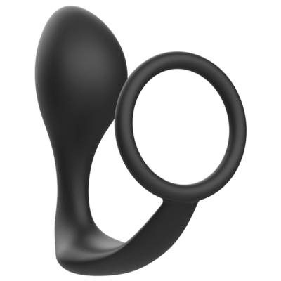 Plugue anal de brinquedos viciados com anel de silicone preto - image 3