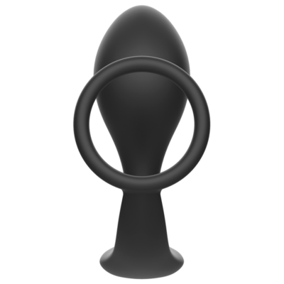 Plugue anal de brinquedos viciados com anel de silicone preto - image 4