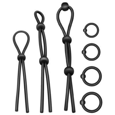 Alternative view of JOGOS VICIADOS CONJUNTO DE ANEL DE SILICONE FLEXÍVEL 7 PEÇAS
