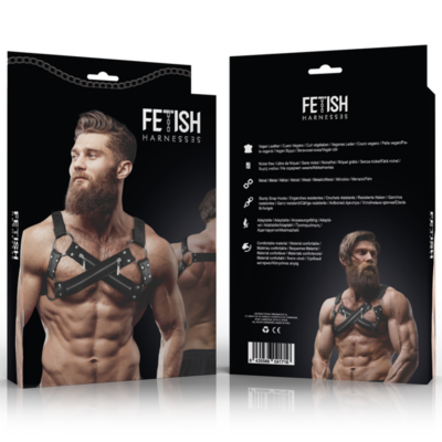 Atitude submissiva de fetiche - arnês de peito cruzado bulldog neoprene ajustável com zípers homens fetish submissive attitude caliente. Pt