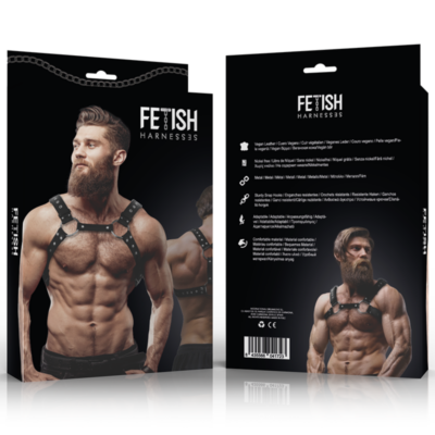 Atitude submissiva fetiche - arnês de peito com pregos ajustáveis eco couro homens fetish submissive attitude caliente. Pt
