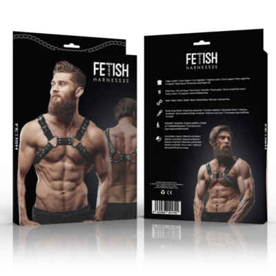 Atitude submissiva de fetiche - arnês de peito bulldog ajustável eco couro homem fetish submissive attitude caliente. Pt
