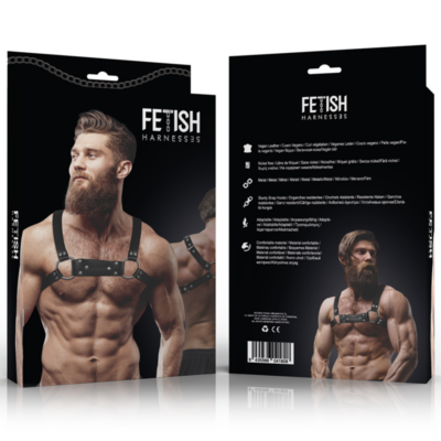 Atitude submissiva fetiche - arnês de peito bulldog eco couro masculino tamanho m/l fetish submissive attitude caliente. Pt