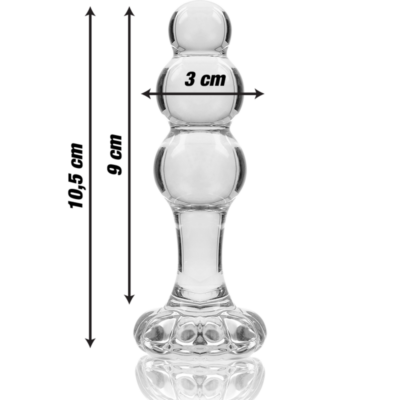 Nebula series by ibiza™ - modelo 1 plug anal vidro borosilicado 10,7 x 3 cm transparente nebula series by ibiza caliente. Pt