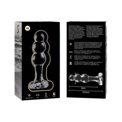 Nebula series by ibiza™ - modelo 1 plug anal vidro borosilicado 10,7 x 3 cm transparente nebula series by ibiza caliente. Pt