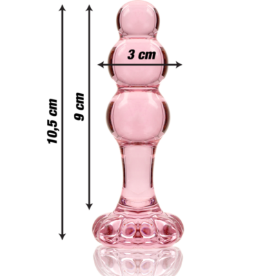 Nebula series by ibiza™ - modelo 1 plug anal vidro borosilicado 10,7 x 3 cm rosa nebula series by ibiza caliente. Pt