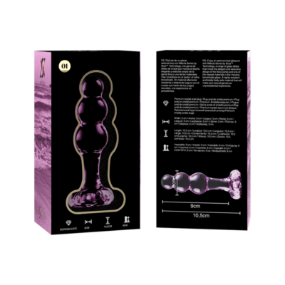 Nebula series by ibiza™ - modelo 1 plug anal vidro borosilicado 10,7 x 3 cm rosa nebula series by ibiza caliente. Pt