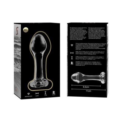 Nebula series by ibiza™ - modelo 2 anal plug vidro borosilicado 11 x 3,5 cm transparente nebula series by ibiza caliente. Pt