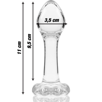 Nebula series by ibiza™ - modelo 2 anal plug vidro borosilicado 11 x 3,5 cm transparente nebula series by ibiza caliente. Pt