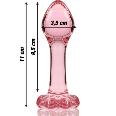 Nebula series by ibiza™ - modelo 2 plug anal vidro borosilicado 11 x 3,5 cm rosa nebula series by ibiza caliente. Pt
