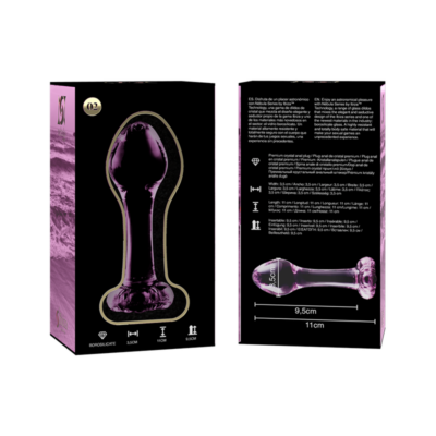 Nebula series by ibiza™ - modelo 2 plug anal vidro borosilicado 11 x 3,5 cm rosa nebula series by ibiza caliente. Pt