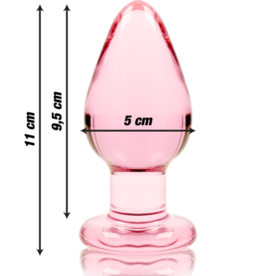 Nebula series by ibiza™ - modelo 3 anal plug vidro borosilicado 11 x 5 cm rosa nebula series by ibiza caliente. Pt