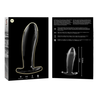 Nebula series by ibiza™ - modelo 5 anal plug vidro borosilicado 12,5 x 3,5 cm transparente nebula series by ibiza caliente. Pt