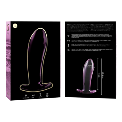 Nebula series by ibiza™ - modelo 5 anal plug vidro borosilicado 12,5 x 3,5 cm rosa nebula series by ibiza caliente. Pt