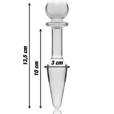 Nebula series by ibiza™ - modelo 7 anal plug vidro borosilicado 13,5 x 3 cm transparente nebula series by ibiza caliente. Pt