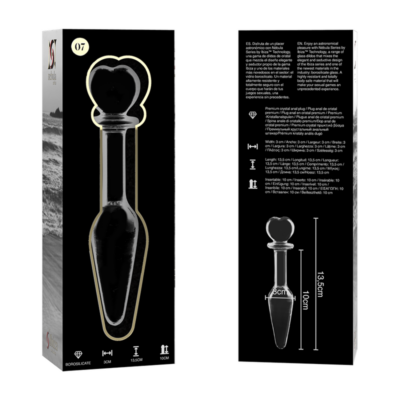 Nebula series by ibiza™ - modelo 7 anal plug vidro borosilicado 13,5 x 3 cm transparente nebula series by ibiza caliente. Pt