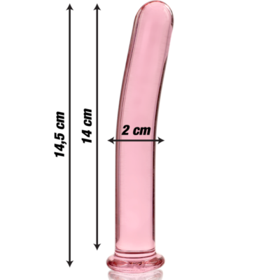 Nebula series by ibiza™ - modelo 8 dildo vidro borosilicado 14,5 x 2 cm rosa nebula series by ibiza caliente. Pt