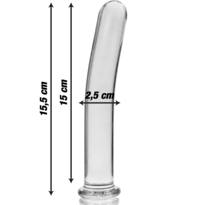 Nebula series by ibiza™ - modelo 9 dildo vidro borosilicado 15,5 x 2,5 cm transparente nebula series by ibiza caliente. Pt