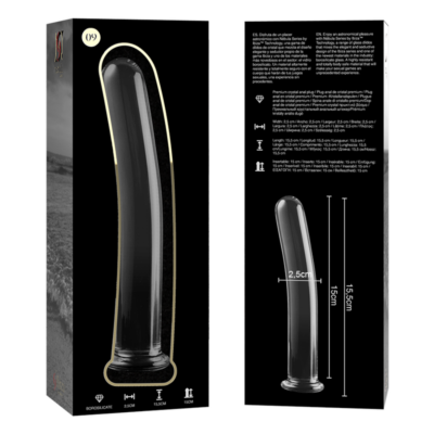 Nebula series by ibiza™ - modelo 9 dildo vidro borosilicado 15,5 x 2,5 cm transparente nebula series by ibiza caliente. Pt